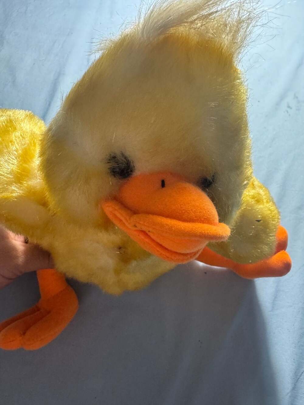 Vintage Yellow Duck Plush Stuffed Animal Toy